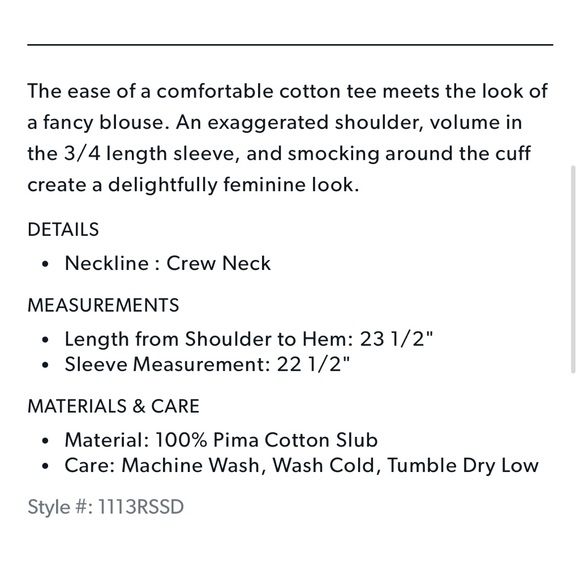 Nation LTD Loren Spotted Smocked Puff Balloon Sleeve Tee - XS - Picture 14 of 16